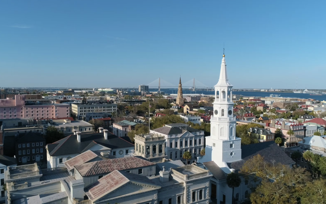 Charleston Steeples & Bridge – Drone