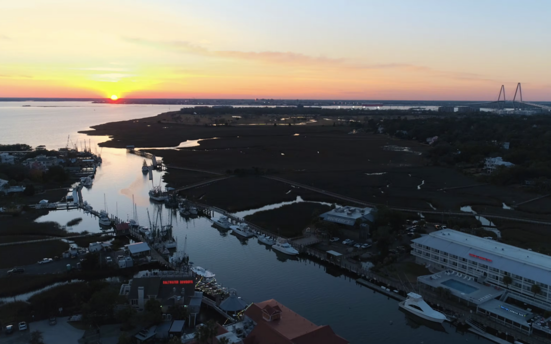 Shem Creek Sunset Aerial