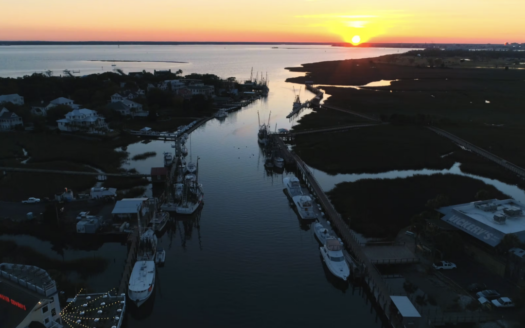 Shem Creek Sunset Drone